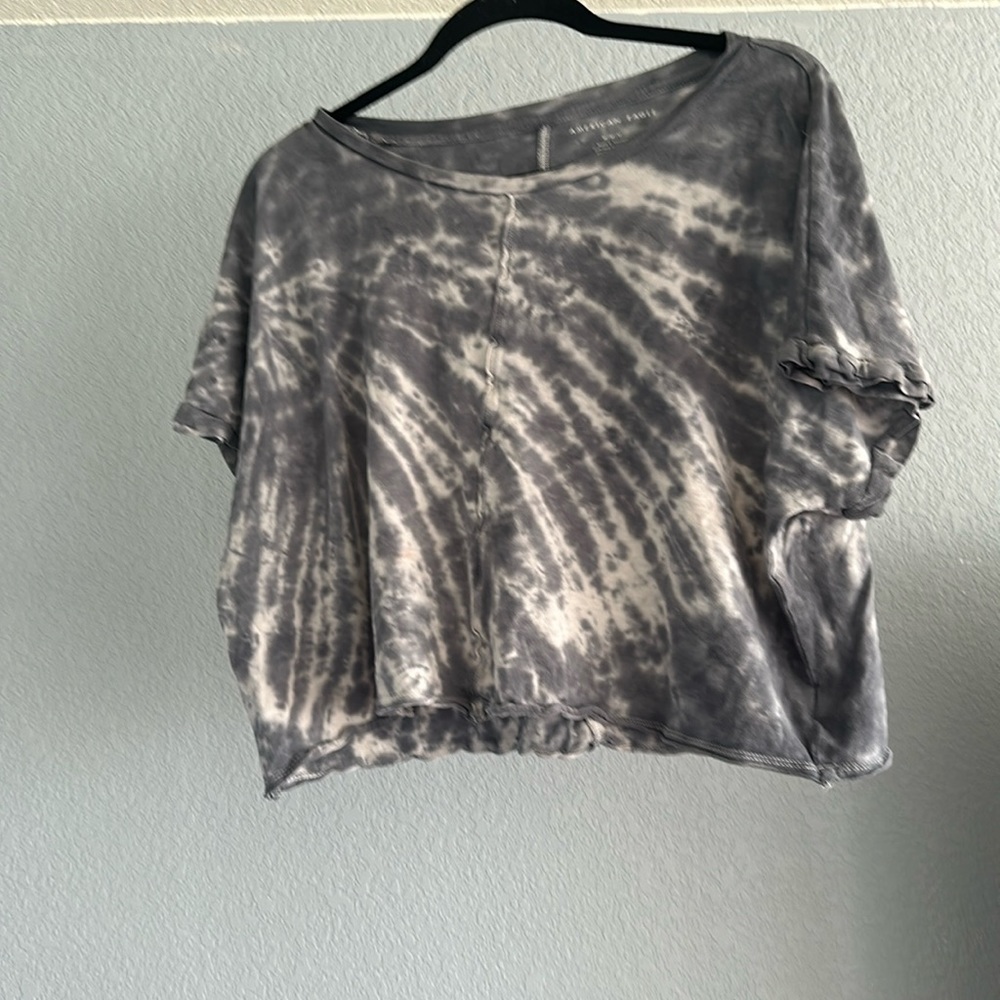 Cropped tie dye tee